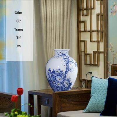 BÌNH VẼ TAY HỌA TIẾT HOA KHAI PHÚ QUÝ